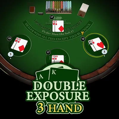 3 Hand Blackjack Double Exposure